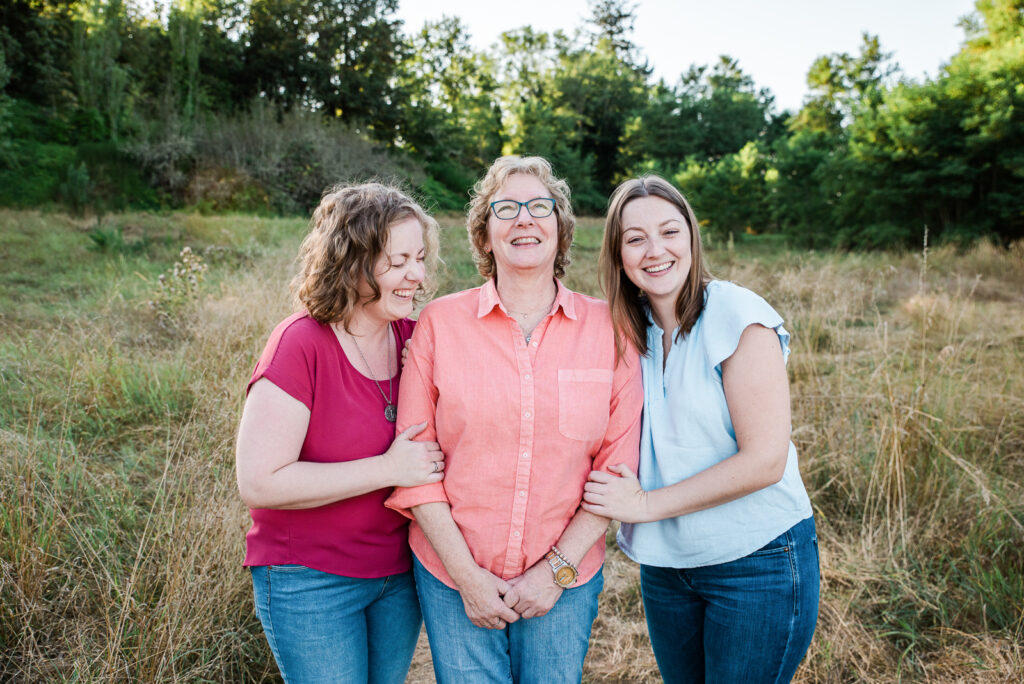 Choosing colors that complement one another is a key factor in family photos that look good