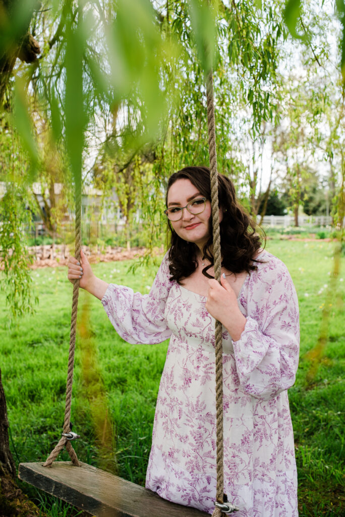 Willow tree swing at Wild Hearts Farm